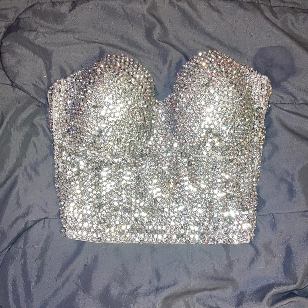 windsor diamond corset crop top